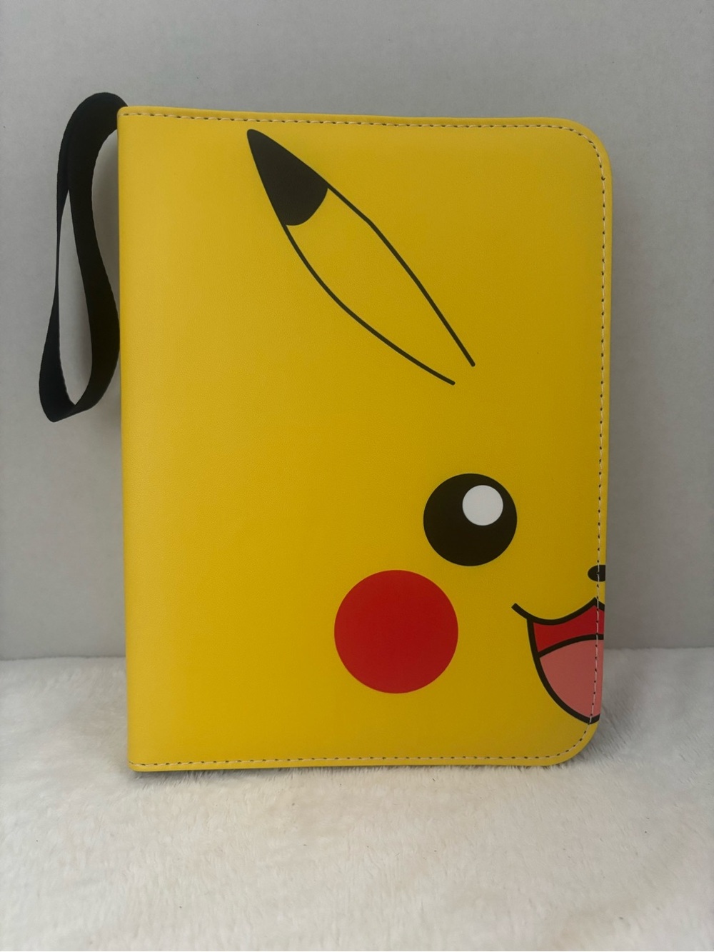 Yellow Pikachu Face Zip Folio Case / card storage